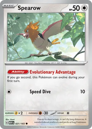 REVERSE HOLO SPEAROW (21/165)