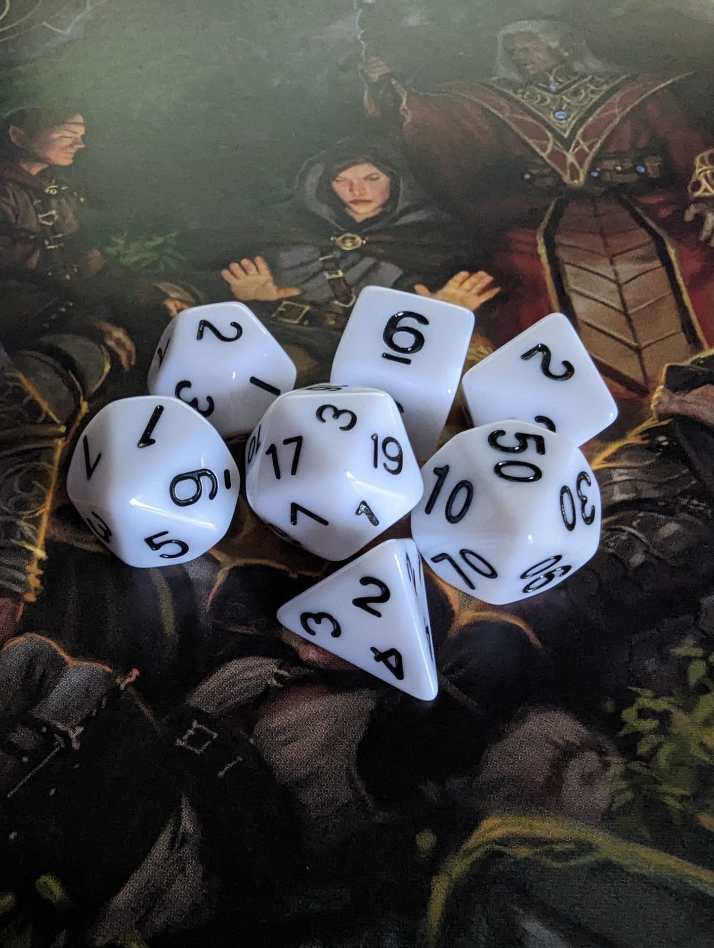 Solid White Dice Set