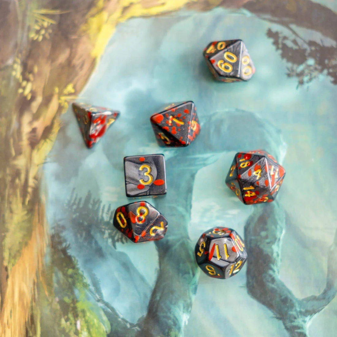 Black Slaughter DnD Dice Set