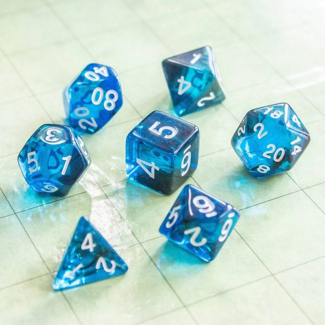 Blue Smoke DnD Dice Set