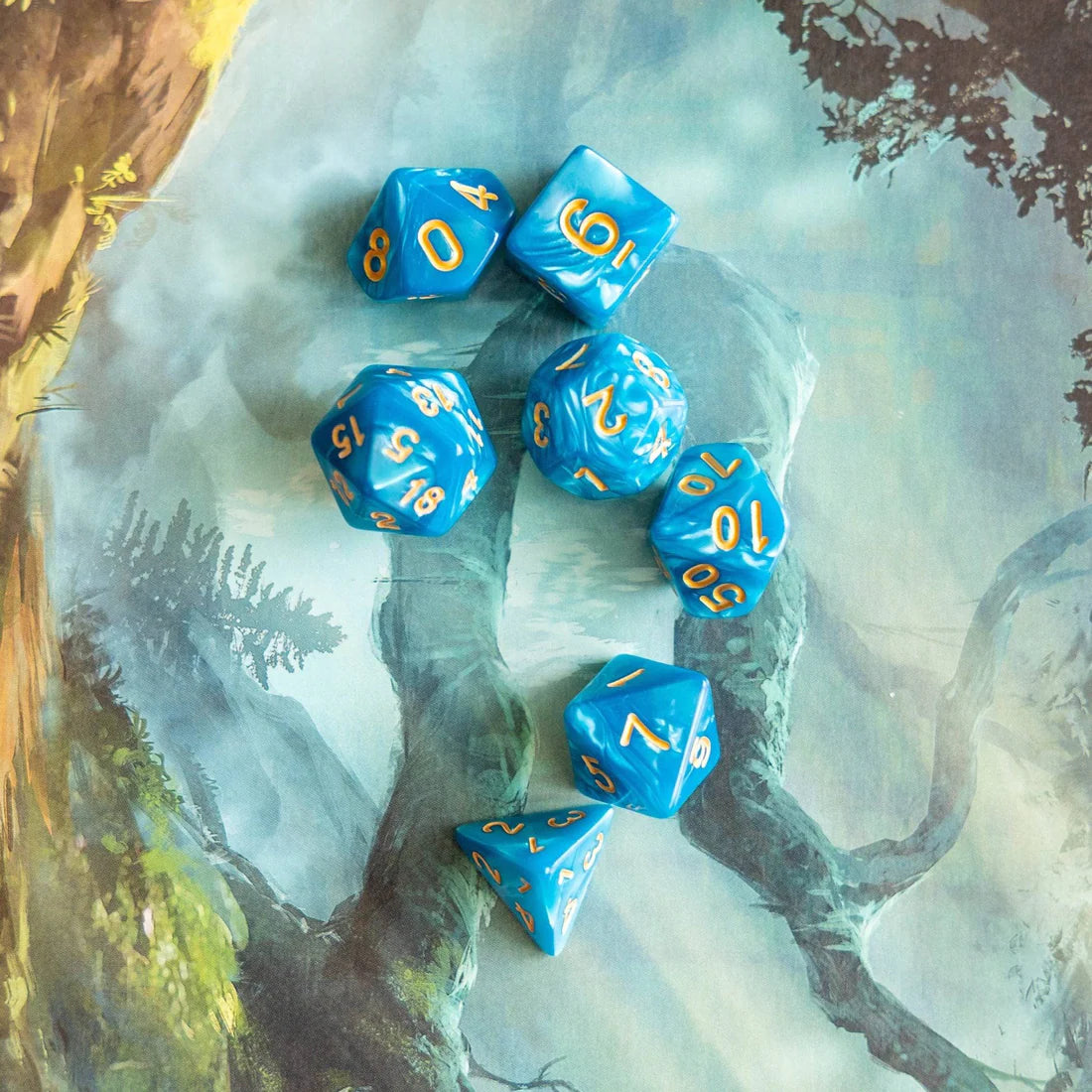 Blue Spirit DnD Dice Set