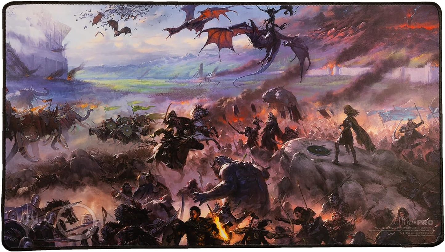 Ultra Pro - Magic: The Gathering - Black Stitched Playmat - The Lord of the Rings: Tales of Middle-earth - Borderless Scene