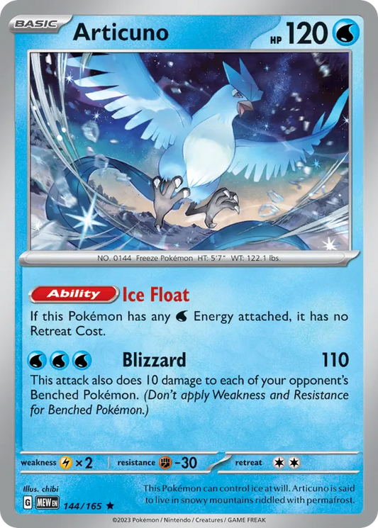 REVERSE HOLO ARTICUNO (144/165)