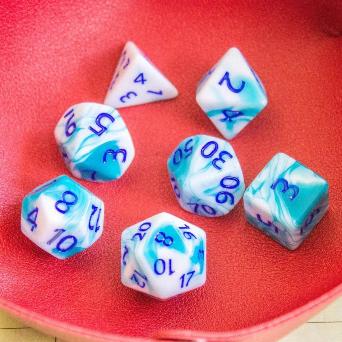 Tie Dye Blue Dice