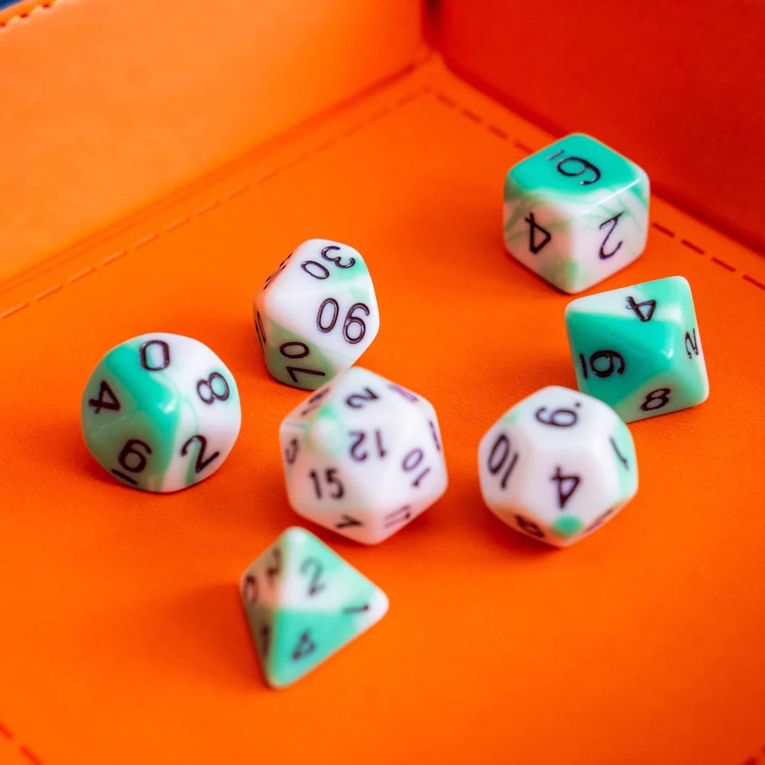 Tie Dye Green Dice