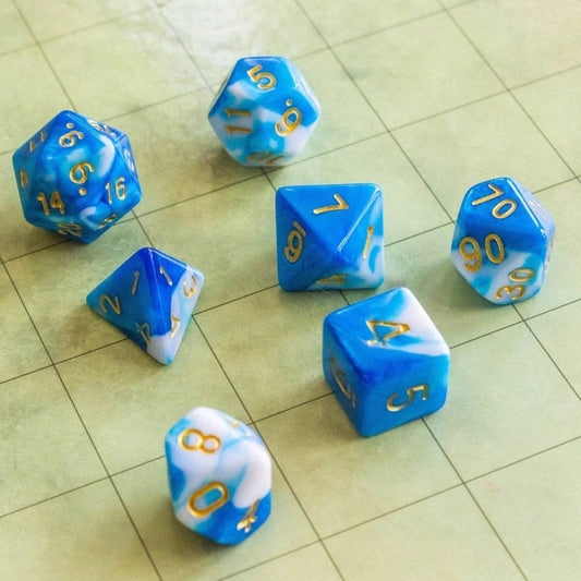 Frosted Ice DnD Dice Set